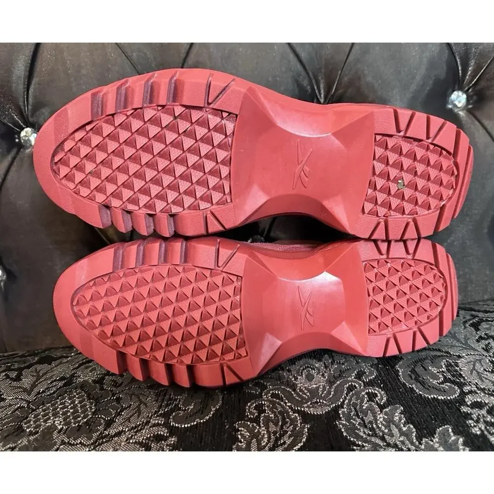 Reebok Shoes Women Size US 9 Mars Red Club‎ C Cardi B V2 Leather GW6699 Chunky